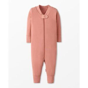 Hanna Andersson Baby Girl 2-Way Zip Sleeper Rose Pink 18-24 Months Rib Knit